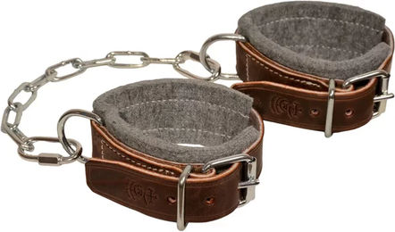 Produktbild von Ronzon Legend Hufglocken aus Chromleder und Filz in Braun 2er-Set