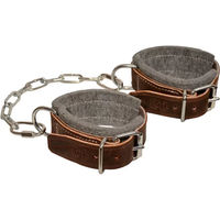 Produktbild von Ronzon Legend Hufglocken aus Chromleder und Filz in Braun 2er-Set
