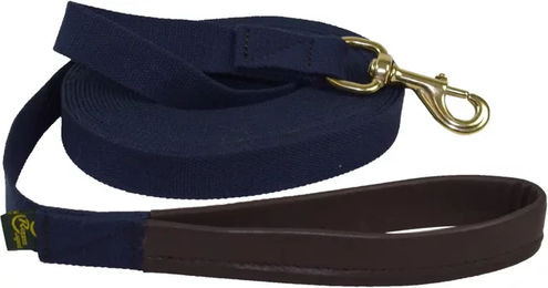 Produktbild von Ronzon Legend Pro Reitleine aus Baumwolle mit Ledergriff Blau