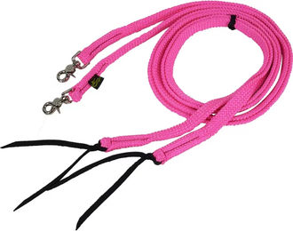 Produktbild von Ronzon Legend US-Trense für Pferde aus flachem Polytressen in Rosa