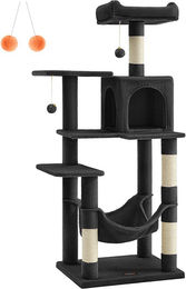 Rootz Kratzbaum für Katzen aus Plüsch und Sisal in Schwarz 55cm x 45cm x 143cm – Bild 1 von 4