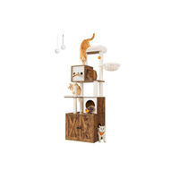 Produktbild von Rootz Kratzbaum Vintage Braun 2-in-1 mit Plüsch und Sisal