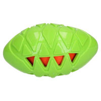 Produktbild von Rosewood 40327 Robuster Hunde-Rugbyball aus Gummi in Grün Medium 12 cm