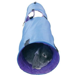 Rosewood Boredom Breaker Aktivitäts-Tunnel aus Polyester für Kaninchen und Meerschweinchen Blau Transparent Größe L – Bild 1 von 3