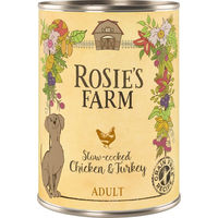 Produktbild von Rosie's Farm Hundefutter Adult Huhn und Truthahn Getreidefrei 6 x 400 g - 6 x 400 g