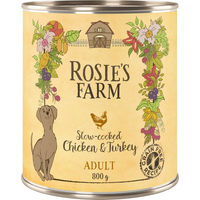 Produktbild von Rosie's Farm Hundefutter Adult Huhn und Truthahn Getreidefrei 6 x 800 g - 24 x 800 g