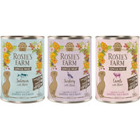 Produktbild von Rosie's Farm Hundefutter Adult Mix Truthahn Reis Lamm Reis Fisch Reis Monoprotein Sensitive 6 x 395 g