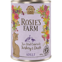 Produktbild von Rosie's Farm Hundefutter Adult Pute und Ente mit Lachs getreidefrei und laktosefrei 12 x 400 g - 12 x 400 g