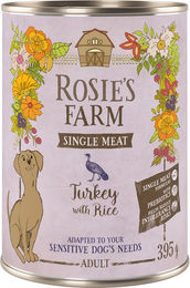 Rosie's Farm Hundefutter Adult Truthahn & Reis Monoprotein Sensitive 6 x 395 g – Bild 1 von 1