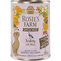 Produktbild von Rosie's Farm Hundefutter Adult Truthahn & Reis Monoprotein Sensitive 6 x 395 g