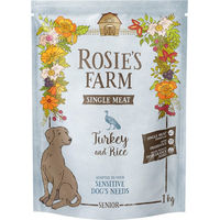 Produktbild von Rosie's Farm Hundefutter Senior Pute mit Reis getreidefrei und monoproteinisch 1 kg