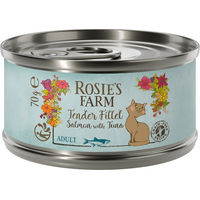 Produktbild von Rosie's Farm Katzen-Filets Lachs mit Thunfisch getreidefrei 12 x 70 g - 12 x 70 g