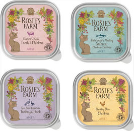 Produktbild von Rosie's Farm Katzen Nassfutter Adult Mix Paket 32 x 100 g getreidefrei und sensitive - 16 x 100 g