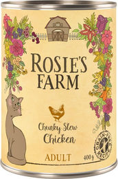 Produktbild von Rosie's Farm Katzenfutter Adult Huhn und Fisch getreidefrei 6 x 400 g - 6 x 400 g