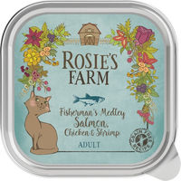 Produktbild von Rosie's Farm Katzenfutter Adult Lachs Huhn und Garnele getreidefrei 32 x 100 g - 32 x 100 g