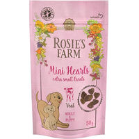 Produktbild von Rosie's Farm Mini Hearts Belohnungssnack Kalb getreidefrei 50 g