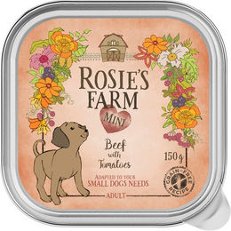 Produktbild von Rosie's Farm Mini Hundefutter Rind mit Tomaten getreidefrei 6 x 150 g - 6 x 150 g