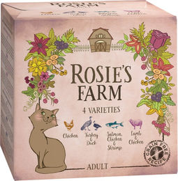 Produktbild von Rosie's Farm Probierpaket Katzen Adult Getreidefrei und Laktosefrei 4 x 100 g - 4 x 100 g