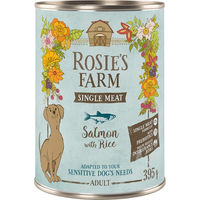 Produktbild von Rosie's Farm Single Meat Adult Hundefutter Fisch und Reis Monoprotein Sensitive 6 x 395 g