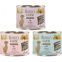 Produktbild von Rosie's Farm Single Meat Adult Hundefutter Mix Truthahn Reis Lamm Reis Fisch Reis 6 x 195 g Monoprotein laktosefrei