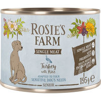 Produktbild von Rosie's Farm Single Meat Hundefutter Senior Truthahn & Reis Monoprotein 6 x 195 g - 6 x 195 g