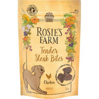 Produktbild von Rosie's Farm Snacks Tender Steak Bites Huhn Belohnungssnack für Hunde Adult Getreidefrei 5 x 70 g - 5 x 70 g