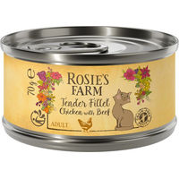 Produktbild von Rosie's Farm Tender Filet Huhn mit Rind getreidefrei 12 x 70 g - 12 x 70 g