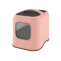 Produktbild von ROTHO Katzentoilettenhaus Haubentoilette aus Kunststoff Rosa 57 x 39 x 40 cm