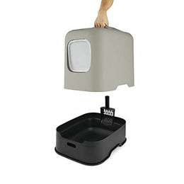 Rotho MyPet Biala Haubentoilette für Katzen aus Kunststoff in Beige mit Schaufel – Bild 1 von 9