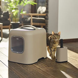 Rotho MyPet Biala Streuschaufel mit Halter und XL Beutel aus Kunststoff in Beige/Braun – Bild 1 von 7