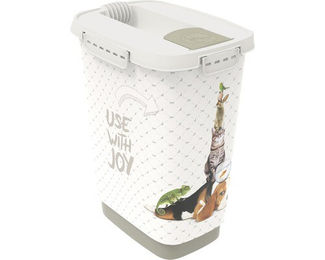 Rotho MyPet Cody Tierfutterbehälter aus Kunststoff 10l BPA-frei in Beige Grau Weiß - 10 l – Bild 1 von 2