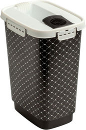 Produktbild von Rotho MyPet Cody Tierfutterbehälter aus Kunststoff mit Deckel und Klappe 10l Schwarz/Weiß - 10 l
