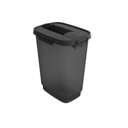 Rotho MyPet Cody Tierfutterbehälter mit Deckel und Klappe 10l Schwarz/Grau - 10 l – Bild 1 von 2
