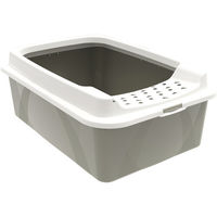 Produktbild von Rotho MyPet Eco Bonnie Katzentoilette mit Top-Eingang aus Kunststoff in Beige/Weiß