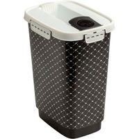Produktbild von Rotho MyPet Flo Tierfutterbehälter mit Deckel 4,1l schwarz/weiss