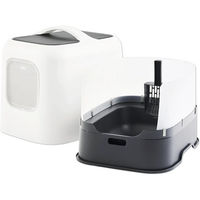 Produktbild von Rotho Splash Shield Spritzschutz für Biala Katzentoilette aus Kunststoff in Weiß oder Transparent