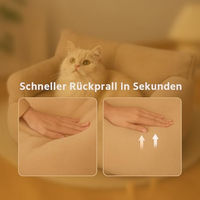Produktbild von Roxlin Katzenbett und Hundesofa Flauschig und Waschbar mit Rutschfester Unterseite Beige Größe M