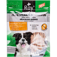 Produktbild von ROY Feine Steakfilet Streifen Ente und Kabeljau glutenfrei 200g