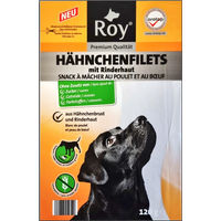 Produktbild von ROY Kausnack Hähnchenbrustfilets mit Rinderhaut getreidefrei 120 g