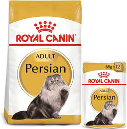 Produktbild von Royal Canin Adult Persian Trockenfutter und Nassfutter Set für erwachsene Katzen 10kg und 48x85g - 10 kg