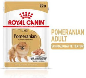 Royal Canin Breed Pomeranian Junior Mousse Feuchtnahrung für Zwergspitze 12x85g - 12 x 85 g – Bild 1 von 2
