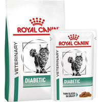 Produktbild von Royal Canin Diabetic Trockenfutter für Katzen 3,5 kg plus 12 x 85 g Beutel