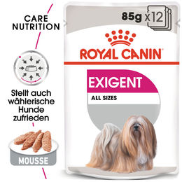 Royal Canin Exigent Mousse Nassfutter für ausgewachsene Hunde 12 x 85 g - 12 x 85 g – Bild 1 von 7