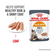 Produktbild von Royal Canin FCN Hair & Skin Nassfutter Pastete für Katzen 48x85g