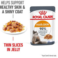 Produktbild von Royal Canin FCN Hair und Skin Katzen Nassfutter Adult Stückchen in Gelee 48x85g