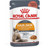 Produktbild von Royal Canin Hair & Skin Katzenfutter Adult Stückchen in Sauce 12x85g