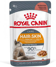 Royal Canin Hair & Skin Nassfutter Stückchen in Soße für adulte Katzen 48 x 85 g - 12 x 85 g – Bild 1 von 11