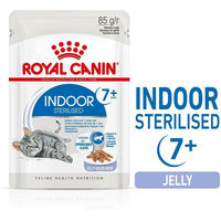 Produktbild von Royal Canin Indoor 7+ Light Nassfutter für Senior Wohnungskatzen mit Stückchen in Gelee 48x85g