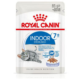 Produktbild von Royal Canin Indoor 7+ Sterilised Katzenfutter für Senior Wohnungskatzen Stückchen in Gelee 85 g - 85 g