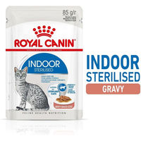 Produktbild von Royal Canin Indoor Light Nassfutter für Wohnungskatzen mit Stückchen in Soße 48x85g